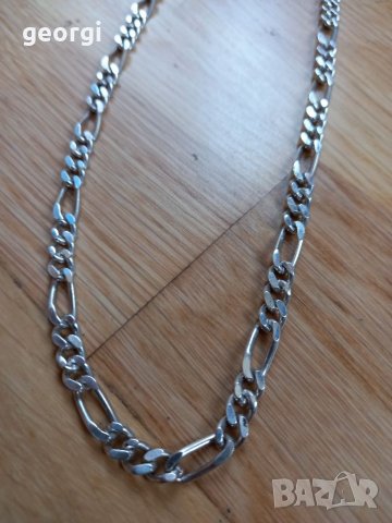 Сребърен синджир масив, снимка 2 - Колиета, медальони, синджири - 39186591