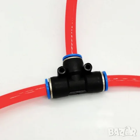 T-образна PVC бърза връзка Ø4 mm, снимка 2 - Аксесоари и консумативи - 55867539