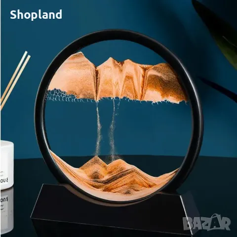 Елегантен 3D арт стъклен пясъчен часовник, снимка 5 - Стенни часовници - 48571451