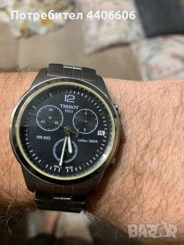 Швейцарски със сапфирено стъкло Tissot PR100 Хронограф, снимка 12 - Мъжки - 53236914