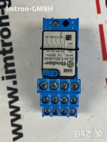 Реле FINDER 55.34.9.024.0040 General Purpose Relay, 55 Series, Power, 4PDT, 24 VDC, 7 A, снимка 3 - Друга електроника - 47374121