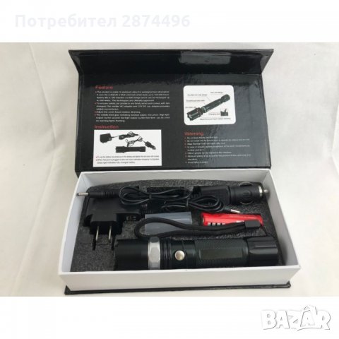530 Фенер с CREE LED диод - Police 12 000W, снимка 8 - Оборудване и аксесоари за оръжия - 35800419