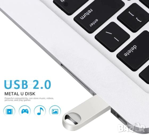 Удароустойчива Водоустойчива Метална Флашка Ключодържател Windows 11 10 8 7 Mac Linux 128GB 64GB USB, снимка 10 - USB Flash памети - 41383256