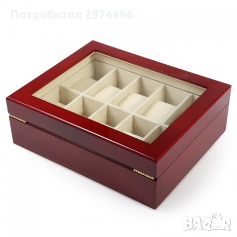2171 Кутията за 10 бр.часовници изработена от дърво и прозрачен капак , снимка 9 - Подаръци за мъже - 35786742