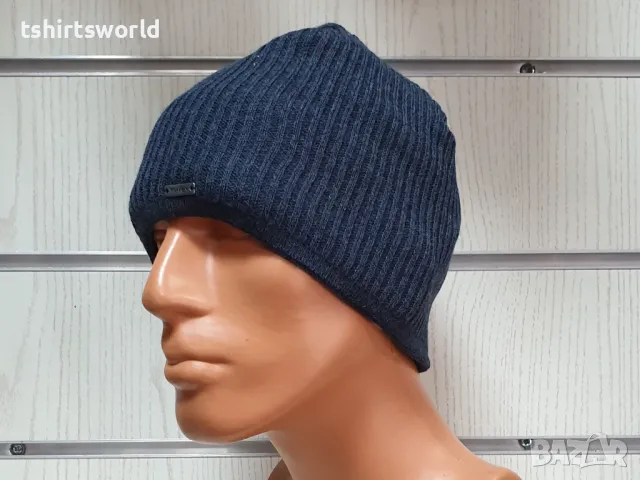 Нова мъжка зимна шапка MAREX в тъмносин цвят, снимка 5 - Шапки - 47937034