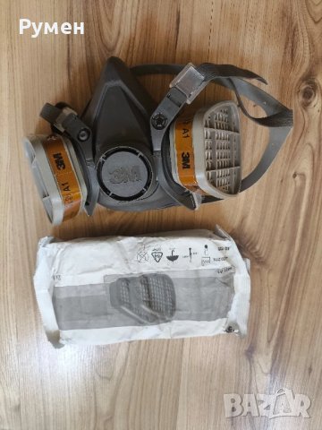 3M™ полулицева маска с размер L за сменяеми филтри , два филтъра на нея и два резервни 3M 6051 , снимка 7 - Други инструменти - 51384550