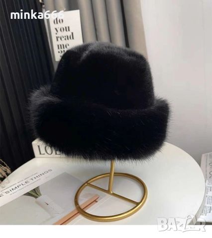 Дамска шапка от естествен косъм., снимка 4 - Шапки - 52703257