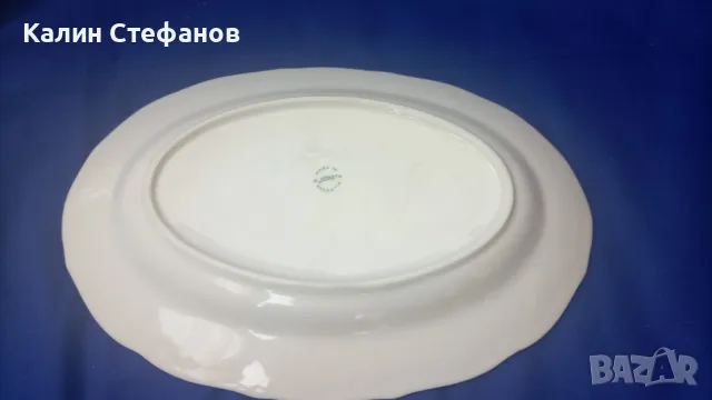 Порцеланови елипсовидни български чинии, салатни, големи , снимка 5 - Чинии - 47936640