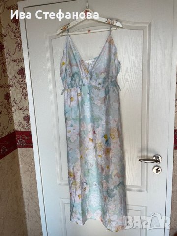 Нова разкошна XL елегантна ежедневна удобна рокля флорален десен нежни цветя , снимка 11 - Рокли - 41674883