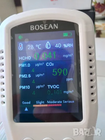 Детектор за качеството на въздуха BOSEAN T-Z01PRO, снимка 4 - Друга електроника - 55968884