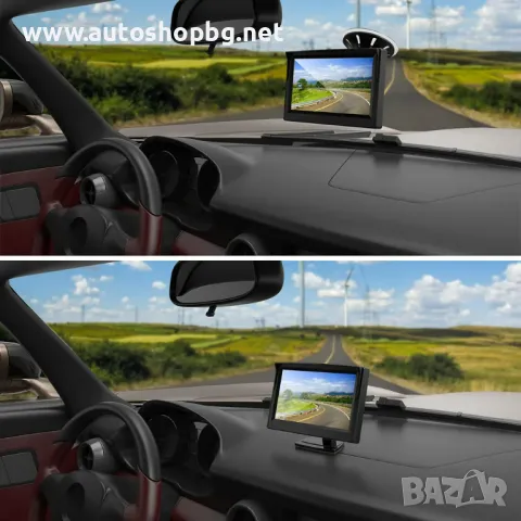 5" МОНИТОР ЗА КАМЕРА ЗА КАМИОН/МИКРОБУС/АВТОМОБИЛ, снимка 2 - Аксесоари и консумативи - 48500499