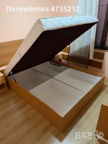 Легло Спалня - нова с повдигащ се механизъм за матрака, снимка 3 - Спални и легла - 53447002