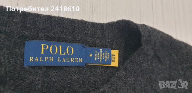 POLO Ralph Lauren Cable Wool/ Cashmere Knit Mens Size M НОВО!  ОРИГИНАЛ! Mъжки Пуловер, снимка 4 - Пуловери - 52629775