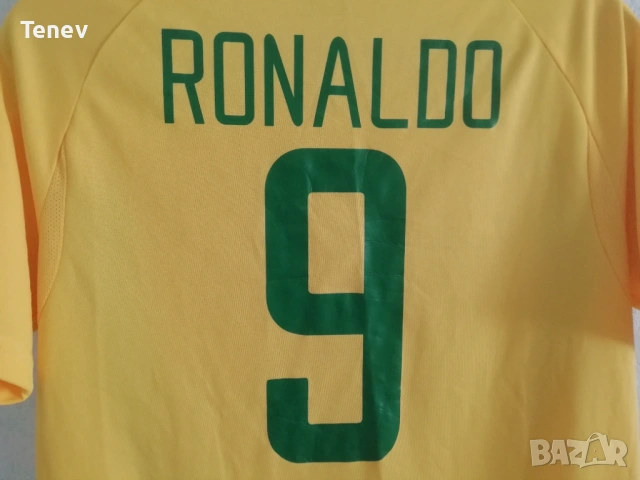 Бразилия Роналдо Назарио от Световното 2002 Nike оригинална тениска фланелка Brazil Ronaldo, снимка 3 - Тениски - 53061107