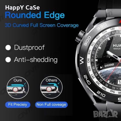 Huawei Watch 4 / 4 Pro / Ultimate / 46 / 48 mm. / 5D Протектор за цял екран часовник, снимка 8 - Смарт гривни - 41631708