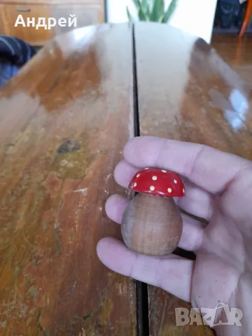 Стара дървена гъбка Моливник, снимка 2 - Други ценни предмети - 48798010