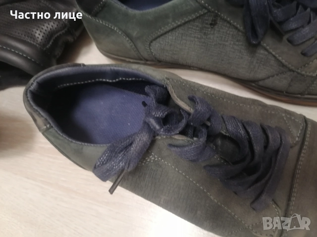 43н.Естествена кожа мъжки обувки, стелка 28 см. , снимка 2 - Ежедневни обувки - 52974438