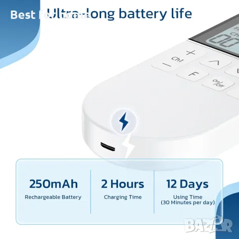 LIORQUE TENS и EMS- Машина за облекчаване на болката и мускулен стимулатор, снимка 7 - Медицинска апаратура - 48347369