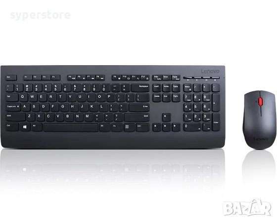 2 в 1 Комплект Клавиатура и Мишка Безжични Lenovo 4X30H56796 С модерeн и компактен дизайн 