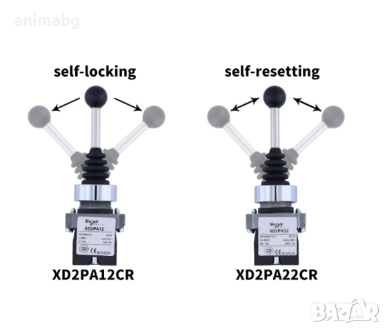 ANIMABG Контролер джойстик с пружинно връщане, XD2-PA12, Ротационни превключватели, Самозаключващи, снимка 5 - Друга електроника - 44693477