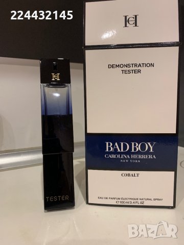 carolina herrera bad boy cobalt 100 ml EDP Tester , снимка 1 - Мъжки парфюми - 41121600