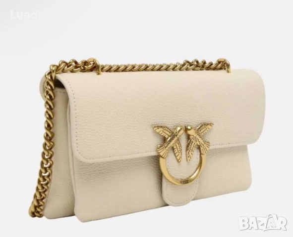 Оригинална чанта Pinko leather shoulder bag