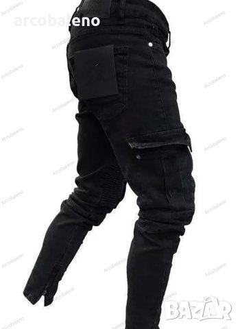 Мъжки модни карго дънки в уличен стил , снимка 3 - Дънки - 42115568