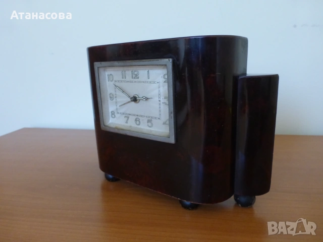 Немски каминен часовник касичка, снимка 2 - Антикварни и старинни предмети - 53222754