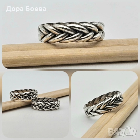 Сребърен пръстен: "Вечност", снимка 3 - Пръстени - 51937355