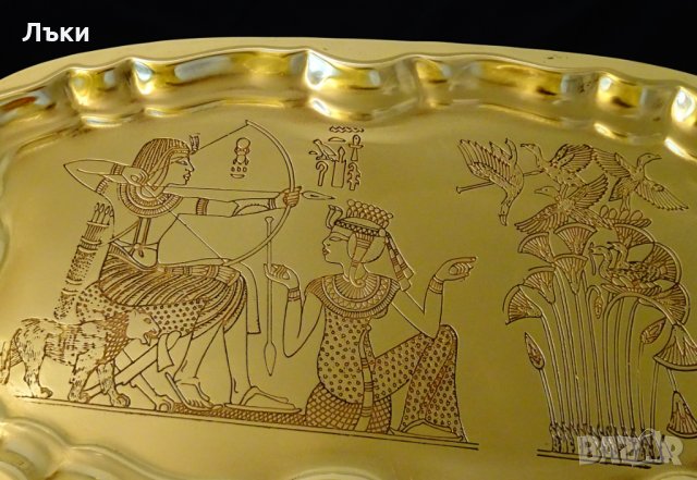 Поднос,плато,пано с ловна картина Египет. , снимка 2 - Антикварни и старинни предмети - 35997741