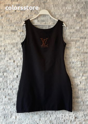 Черна рокля Louis Vuitton  код IM-45RE, снимка 2 - Рокли - 41498359