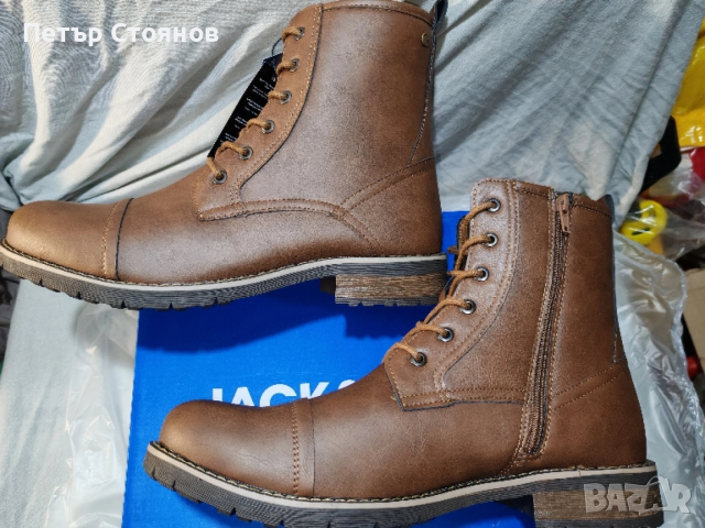 Удобни мъжки боти на марката Jack&Jones №44, снимка 7 - Мъжки боти - 52522955