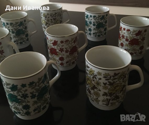 Порцеланови чаши тип "мъг" за чай 8 бр., снимка 7 - Чаши - 44296639
