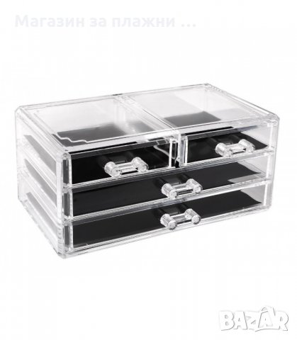 ПРОЗРАЧЕН ОРГАНАЙЗЕР ЗА КОЗМЕТИКА С ЧЕКМЕДЖЕНЦА - код 1759, снимка 7 - Органайзери - 34265990