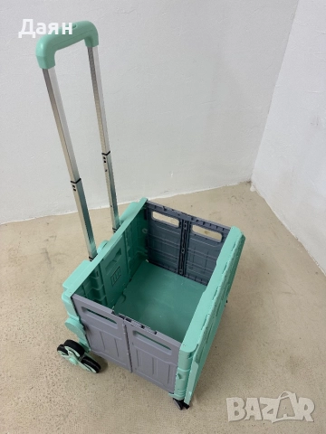 Сгъваема пазарска количка HOMCOM с телескопична дръжка, снимка 3 - Други - 52813884