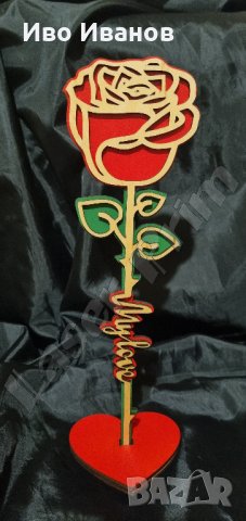 Червена роза My love, снимка 1