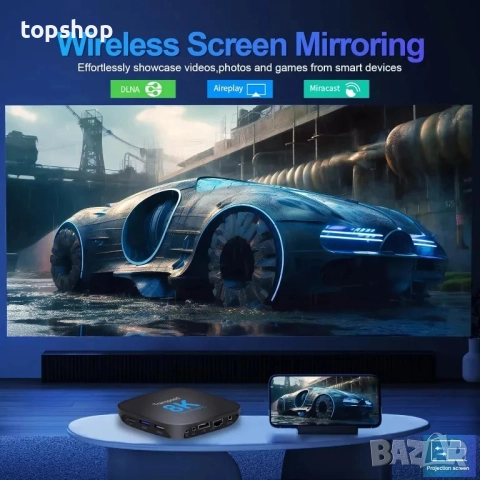 Android TV Box 13.0 2GB / 16GB Поддръжка на 8K 2.4G 5.0G WiFi TV Box Android 2023 RK3528 Чипсет..., снимка 5 - Плейъри, домашно кино, прожектори - 51598448