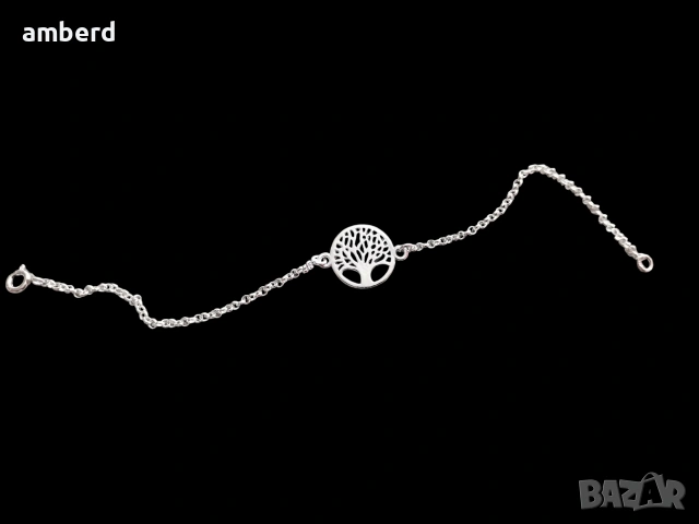 Сребърна гривна "Дървото на живота" , снимка 2 - Гривни - 53437406