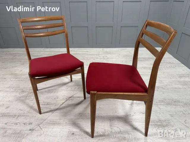 Чифт трапезни столове от 60-те К101, снимка 10 - Столове - 56018690