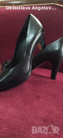 Дамски обувки естествена кожа на висок ток 38, снимка 1 - Дамски ежедневни обувки - 41854402
