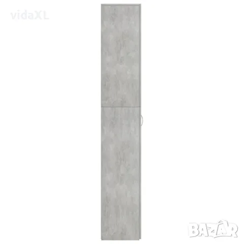 vidaXL Офис шкаф, бетонно сив, 60x32x190 см, инженерно дърво, снимка 7 - Столове за офис - 56147742