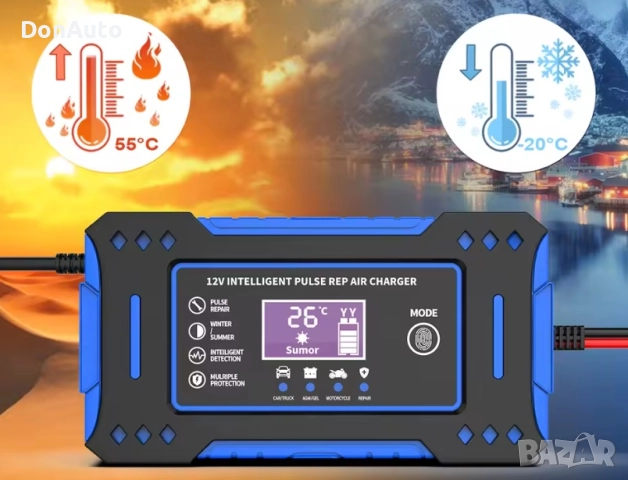 Интелигентно зарядно за акумулатори 12V, снимка 3 - Аксесоари и консумативи - 51634611