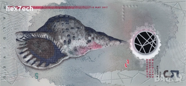 ❤️ ⭐ Малдиви 2017 5 руфии полимер UNC нова ⭐ ❤️, снимка 3 - Нумизматика и бонистика - 53753834