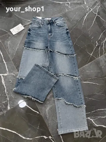 Топ модел дамски дънки широк крачол wide leg 