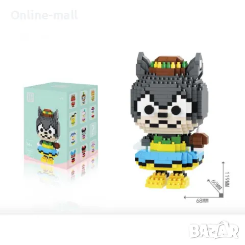 Комплект 4 броя Нано Конструктор Мики Маус тип ЛЕГО Nano Blocks Mickey, снимка 4 - Конструктори - 49723712