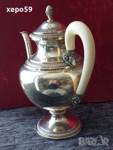 Среърна кана за вода,чай кафе и други напитки,сребро 800,вместимост 1350 мл.3 евро грам-775 грама, снимка 14 - Сервизи - 53707652