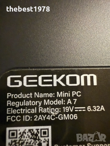 Geekom A7 Mini PC`Ryzen 9-7940HS/64GB DDR5/2000GB SSD NVMe Gen 4, снимка 7 - Геймърски - 52581534