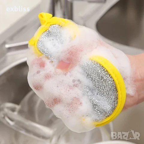 Двулицеви гъби за съдове 3бр., снимка 2 - Аксесоари за кухня - 50761141