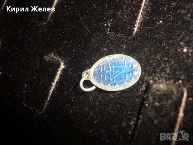 МИНИАТЮРНА СТАРА КАТОЛИЧЕСКА ДВУСТРАННА ИКОНА ЕМАЙЛИРАНА РЯДКА 24810, снимка 2 - Антикварни и старинни предмети - 34528736