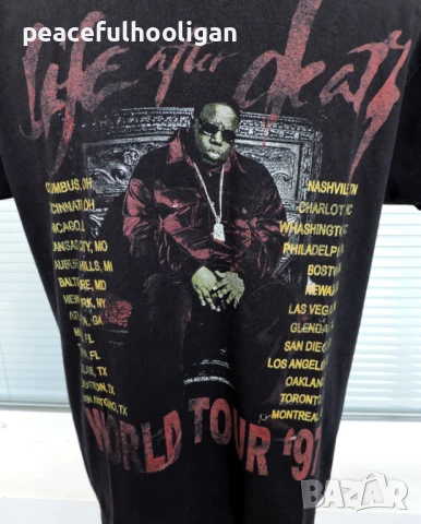 Notorious B.I.G. Shirt King of New York Life After Death Tour 1997 -тениска размер L , снимка 6 - Тениски - 50838050